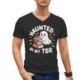 Haunted By My TBR Cute Ghost Book Reading Teacher Halloween Men's V-Neck T-Shirt, trending gift