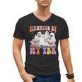 Haunted By My TBR Cute Ghosts Book Reading Teacher Halloween Men's V-Neck T-Shirt, trending gift