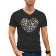 Heart Shape Art Teacher And Painting Sketching Artist Men's V-Neck T-Shirt, trending gift