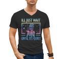 I'Ll Just Wait Until It's Quiet Skeleton Messy Bun Teacher Men's V-Neck T-Shirt, trending gift