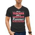 I'm A Teacher And A Marathon Runner Don't Underestimate Me Men Women Men's V-Neck T-Shirt, trending gift I'm A Teacher And A Marathon Runner Don't Underestimate Me Men Women Men's V-Neck T-Shirt, trending gift