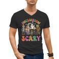Inclusion Isn't Scary Ghost Mummy Halloween SLP Sped Teacher Men's V-Neck T-Shirt, trending gift Inclusion Isn't Scary Ghost Mummy Halloween SLP Sped Teacher Men's V-Neck T-Shirt, trending gift