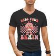 Kiss Your Brain Valentines Test Day Teacher Squad Kids Men's V-Neck T-Shirt, trending gift