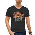 Leopard Rainbow Thankful Thanksgiving Teacher Women Kids Men's V-Neck T-Shirt, trending gift Leopard Rainbow Thankful Thanksgiving Teacher Women Kids Men's V-Neck T-Shirt, trending gift