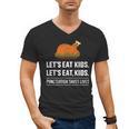 Let's Eat Kids Grammar For Thanksgiving Teacher Men's V-Neck T-Shirt, trending gift