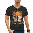 Love 2nd Grade Happy Fall Thanksgiving For 2nd Teacher For Men Women Girls Kids Men's V-Neck T-Shirt, 2nd Grade Teacher Gifts, trending gift