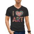 I Love Art Artist Painter Colorful Painting Art Teacher Men's V-Neck T-Shirt, trending gift I Love Art Artist Painter Colorful Painting Art Teacher Men's V-Neck T-Shirt, trending gift