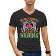 Math Teacher Love Brain Heart Skeleton Hand Zombie Halloween Men's V-Neck T-Shirt, trending gift Math Teacher Love Brain Heart Skeleton Hand Zombie Halloween Men's V-Neck T-Shirt, trending gift