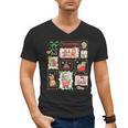 Merry And Bright Christmas Gingerbread Santa Book Teacher Men's V-Neck T-Shirt, trending gift