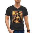Mona Lisa Pumpkin Halloween Art Teacher Witchy Women Kids Men's V-Neck T-Shirt, trending gift