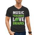 Music Teachers Love Brains Cute Teaching Halloween Men's V-Neck T-Shirt, trending gift