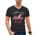 In October We Wear Pink Apple Teacher Daisy Breast Cancer Men's V-Neck T-Shirt, trending gift