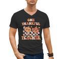 One Thankful Teacher Fall Leaves Thanksgiving Retro Men's V-Neck T-Shirt, trending gift One Thankful Teacher Fall Leaves Thanksgiving Retro Men's V-Neck T-Shirt, trending gift