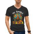 One Thankful Teacher Thanksgiving Turkey Cute Crayon Pencil Men's V-Neck T-Shirt, trending gift One Thankful Teacher Thanksgiving Turkey Cute Crayon Pencil Men's V-Neck T-Shirt, trending gift