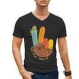 One Thankful Teacher Thanksgiving Turkey Peace Hand Sign Men's V-Neck T-Shirt, trending gift One Thankful Teacher Thanksgiving Turkey Peace Hand Sign Men's V-Neck T-Shirt, trending gift