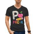P Is For Pre K Teacher Student Pencil Apple Back To School Men's V-Neck T-Shirt, trending gift P Is For Pre K Teacher Student Pencil Apple Back To School Men's V-Neck T-Shirt, trending gift