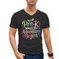 Pre-K Where The Adventure Begins Preschool Teachers Students Men's V-Neck T-Shirt, trending gift Pre-K Where The Adventure Begins Preschool Teachers Students Men's V-Neck T-Shirt, trending gift