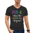 Pre-K Teacher Adventure Begins First Day Preschool Teachers Men's V-Neck T-Shirt, trending gift
