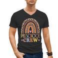 Preschool Crew Cute Leopard Rainbow Back To School Teachers Men's V-Neck T-Shirt, trending gift
