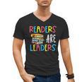 Readers Are Leaders Reading Book Lover Teacher Women Men Kid Men's V-Neck T-Shirt, trending gift