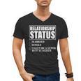 Relationship Status Taken By Super Hot Teacher Men's V-Neck T-Shirt, Super Teacher Gifts, trending gift