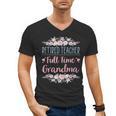 Retired Teacher Full Time Grandma Teaching Retirement Men's V-Neck T-Shirt, trending gift