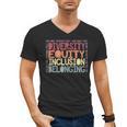 Retro Diversity Equity Inclusion Belonging DEIB Teacher Men's V-Neck T-Shirt, trending gift Retro Diversity Equity Inclusion Belonging DEIB Teacher Men's V-Neck T-Shirt, trending gift