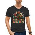 Retro Instructional Assistant Wildflowers Teacher Aide Men's V-Neck T-Shirt, trending gift