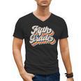 Retro Sunset Fifth Grade Teacher & Student Back To School Men's V-Neck T-Shirt, trending gift