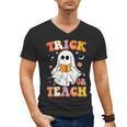 Retro Vintage Groovy Trick Or Teach Teacher Halloween For Men Women Kids Men's V-Neck T-Shirt, Groovy Teacher Gifts, trending gift Retro Vintage Groovy Trick Or Teach Teacher Halloween For Men Women Kids Men's V-Neck T-Shirt, Groovy Teacher Gifts, trending gift