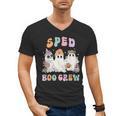 SPED Boo Crew Halloween Floral Ghost Special Ed SPED Teacher For Men Women Kids Men's V-Neck T-Shirt, trending gift