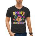 Spooky ESOL Teacher Halloween ESOL Teaching Coquette Men's V-Neck T-Shirt, trending gift