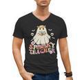 Spooky Teacher Groovy Retro Ghost Teacher Halloween 2023 For Men Women Kids Men's V-Neck T-Shirt, Groovy Teacher Gifts, trending gift Spooky Teacher Groovy Retro Ghost Teacher Halloween 2023 For Men Women Kids Men's V-Neck T-Shirt, Groovy Teacher Gifts, trending gift