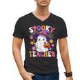 Spooky Teacher Halloween Cute Halloween Teacher Ghost Men's V-Neck T-Shirt, trending gift