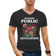 Support Public Education Cute Floral Teacher Red For Ed Men's V-Neck T-Shirt, trending gift Support Public Education Cute Floral Teacher Red For Ed Men's V-Neck T-Shirt, trending gift