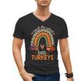 I Teach The Cutest Little Turkeys Thanksgiving Teacher Men Women Girls Kids Men's V-Neck T-Shirt, trending gift