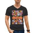 I Teach The Cutest Pumpkins Halloween Fall Teacher Women Men's V-Neck T-Shirt, trending gift