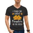 I Teach The Cutest Pumpkins In The Patch Halloween Teacher Men's V-Neck T-Shirt, trending gift
