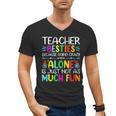 Teacher Besties Because Going Crazy Alone Is Not Fun Men's V-Neck T-Shirt, trending gift