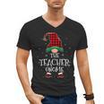 Teacher Gnome Xmas Family Matching Plaid Christmas Gnomes Men's V-Neck T-Shirt, trending gift Teacher Gnome Xmas Family Matching Plaid Christmas Gnomes Men's V-Neck T-Shirt, trending gift