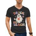 Teacher Halloween Trick Or Teach Floral Ghost Men's V-Neck T-Shirt, trending gift