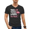 This Teacher Loves Her Flock Teaching Flamingo Girl Men's V-Neck T-Shirt, trending gift This Teacher Loves Her Flock Teaching Flamingo Girl Men's V-Neck T-Shirt, trending gift