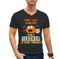 Being a Teacher Is Scary Enough Halloween Men's V-Neck T-Shirt, trending gift Being a Teacher Is Scary Enough Halloween Men's V-Neck T-Shirt, trending gift
