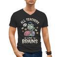 Teachers Love Brains Tee-Shirt Men Women Halloween Teacher Men's V-Neck T-Shirt, trending gift Teachers Love Brains Tee-Shirt Men Women Halloween Teacher Men's V-Neck T-Shirt, trending gift