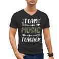 Team Music Teacher Camo Teacher Student Back To School Men's V-Neck T-Shirt, trending gift