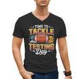 Test Day State Football Tackle Testing Day Sports Teacher Men's V-Neck T-Shirt, trending gift