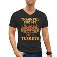 Thankful For My Pre K Turkeys Teacher Thanksgiving Men Women Men's V-Neck T-Shirt, trending gift