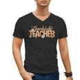 Thankful Teacher Autumn Fall Teacher Thanksgiving Youth Men's V-Neck T-Shirt, trending gift