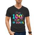 Tie Dye Happy 100th Day Of School Teacher Student 100 Days Men's V-Neck T-Shirt, trending gift