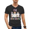 TK Boo Crew Retro Groovy Halloween Floral Ghost TK Teacher Men's V-Neck T-Shirt, Groovy Teacher Gifts, trending gift TK Boo Crew Retro Groovy Halloween Floral Ghost TK Teacher Men's V-Neck T-Shirt, Groovy Teacher Gifts, trending gift